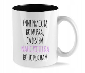 Kubek Czarny Na Prezent Na Dzień Nauczyciela Wz