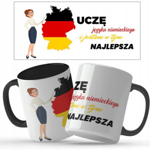 Kubek Czarny Na Prezent NAUCZYCIEL NIEMIECKIEGO Wz