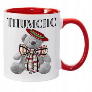 Kubek Czerwony Prezent THUMCHC MISIEK Śmieszne Wz