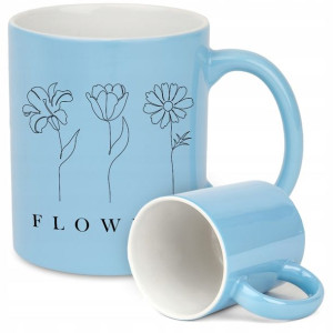 Kubek LIGHT BLUE Na Prezent FLOWERS MIX Wzory