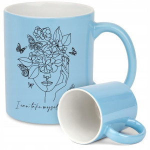 Kubek LIGHT BLUE Na Prezent FLOWERS MIX Wzory