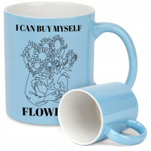 Kubek LIGHT BLUE Na Prezent FLOWERS MIX Wzory