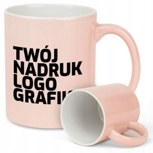 Kubek LIGHT PINK Na Prezent TWOJE LOGO GRAFIKA