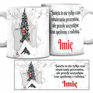 Kubek Prezent Świąteczny ŚWIĘTA MIKOŁAJKI IMIĘ Wz