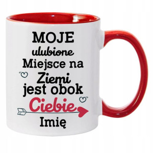 Kubek Red Na Walentynki Miejsce Na Ziemi IMIĘ Wz