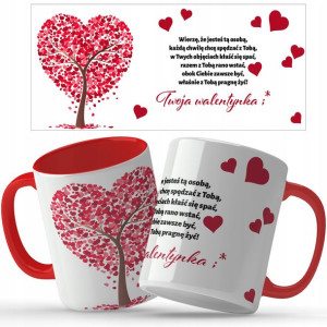 Kubek Red Na Walentynki TWOJA WALENTYNKA Top Wzory