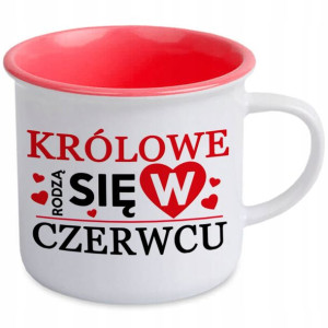 Kubek RETRO Czerwony Na Prezent Dla Królowej Wz