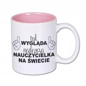 Kubek Różowy Na Prezent Na Dzień Nauczyciela Wz