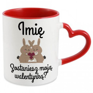 Kubek Serce Prezent WALENTYNKI Bunny IMIĘ Wzory