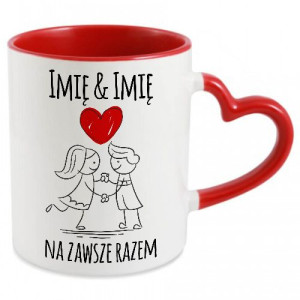 Kubek Serce Prezent WALENTYNKI Razem IMIĘ Wzory