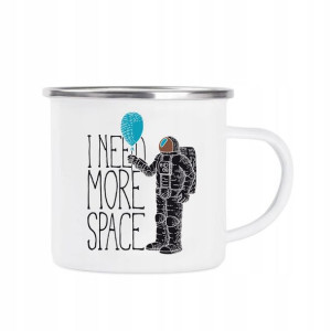 Kubek STALOWY Biały KOSMOS ASTRONAUTA 02