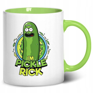 Kubek Wnętrze Ucho ZIELONE I'M PICKLE RICK Wzory