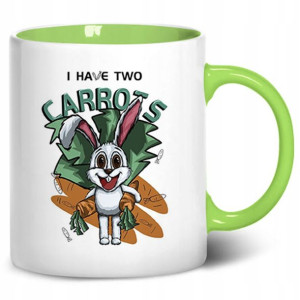 Kubek Wnętrze Ucho ZIELONE TWO CARROTS Różne Wzory