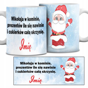 Mikołajkowy Kubek Prezent ŚWIĘTA MIKOŁAJKI IMIĘ Wz
