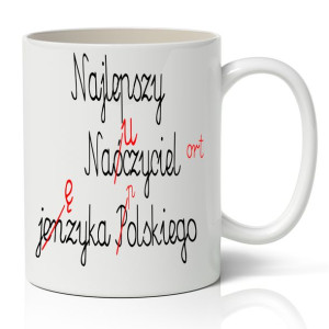 Personalizowany Kubek Dla Nauczyciela Polskiego Wz