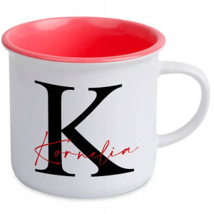 Personalizowany Kubek RETRO Czerwony Na Prezent Wz