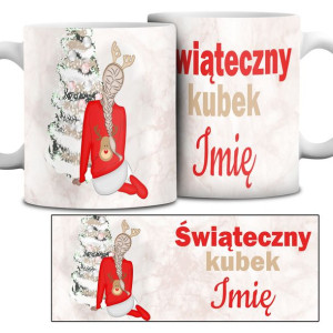 Świąteczny Kubek Prezent Święta Mikołajki Imię Wz