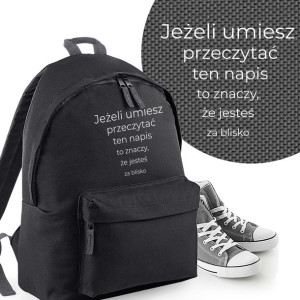 Plecak CZARNY Do Szkoły Na Basen ZABAWNE NAPISY Wz