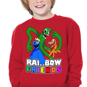 BLUZA Dziecięca Gra RAINBOW FRIENDS WZORY - 128 cm