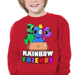 BLUZA Dziecięca Gra RAINBOW FRIENDS WZORY - 128 cm