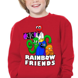 BLUZA Dziecięca Gra RAINBOW FRIENDS WZORY - 164 cm