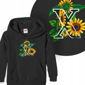 Bluza Dziecięca Kaptur Czarna SUNFLOWER Wz - 164