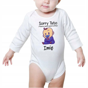 Body Dziecięce Białe SORRY TATO Personalizowane 56