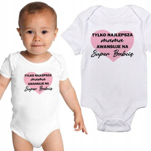 Body Dziecięce Białe SUPER BABCIA Różne Wzory 74