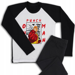 PIŻAMA Piżamka CZARNA One Punch Man Wzory 158 cm