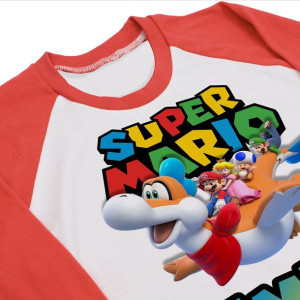 PIŻAMA Piżamka CZERWONA MARIO IMIĘ Wzory 140 cm