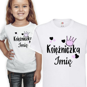 Koszulka Dziecięca 110-116 KSIĘŻNICZKA Imię Wzory
