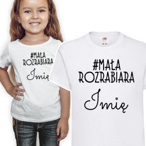 Koszulka Dziecięca 110-116 MAŁA ŁOBUZIARA Imię Wz