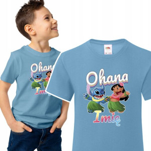 Koszulka Dziecięca 122-128 Lilo i Stitch IMIĘ Wzo