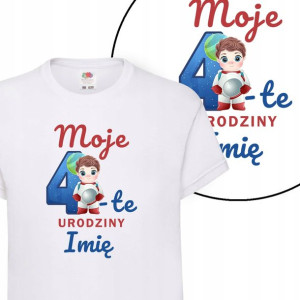 Koszulka Dziecięca 86-92 Na 4-te Urodziny Imię Wz