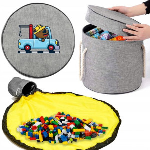 Kosz Z Matą Na Zabawki Animowane Grafiki Mix Wzory