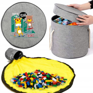 Kosz Z Matą Na Zabawki Animowane Grafiki Mix Wzory