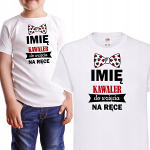 Koszulka Dziecięca 98-104 KAWALER NA RĘCE Imię Wz