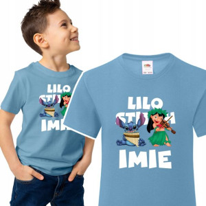 Tshirt Dziecięcy 158-164 Lilo Stitch Niebies IMIĘ