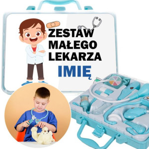 Zestaw Małego Lekarza W Walizce Twoje IMIĘ Wzory