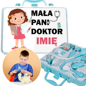 Zestaw MAŁEJ PANI DOKTOR W Walizce IMIĘ Wzory