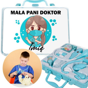 Zestaw MAŁEJ PANI DOKTOR W Walizce IMIĘ Wzory