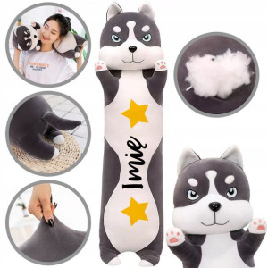 Maskotka Piesek Husky Miś Poduszka Imię Wzory