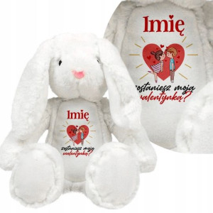Przytulanka Królik Na Walentynki Be Mine IMIĘ Wz