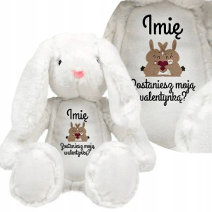 Przytulanka Królik Na Walentynki Bunny IMIĘ Wzory
