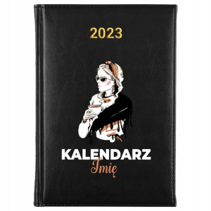 Kalendarz A5 2023 CZARNY KOBIETY Dla Pań WZORY