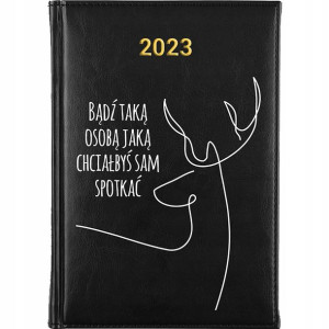 Kalendarz A5 2023 CZARNY Minimalistyczne WZORY