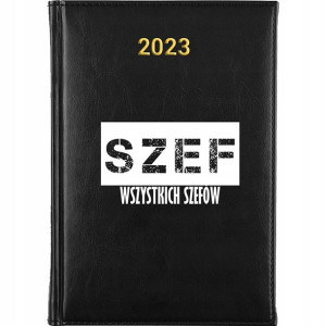 Kalendarz A5 2023 CZARNY Motywacyjne Napisy Wzory
