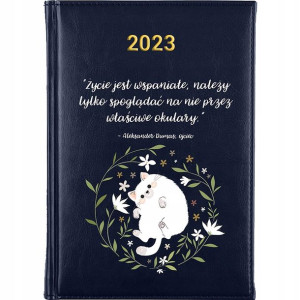 Kalendarz A5 2023 GRANAT Dla Kociary Kotki WZORY