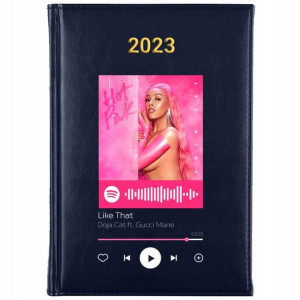 Kalendarz A5 2023 GRANAT Kod QR Piosenki Wzory