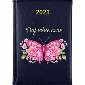 Kalendarz A5 2023 GRANAT Motyle Motylki WZORY